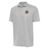 Men's Antigua Gray/White Boston Bruins Rings Polo