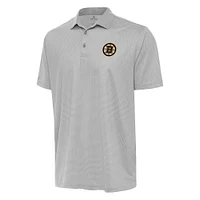 Men's Antigua Gray/White Boston Bruins Rings Polo