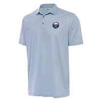 Men's Antigua Heather Aqua/White Buffalo Sabres Rings Polo