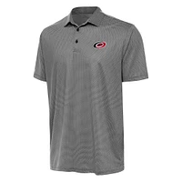 Men's Antigua Black/White Carolina Hurricanes Rings Polo