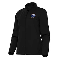 Women's Antigua Black Buffalo Sabres Links 2 Full-Zip Golf Jacket