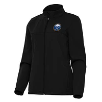 Women's Antigua Black Buffalo Sabres Links 2 Full-Zip Golf Jacket