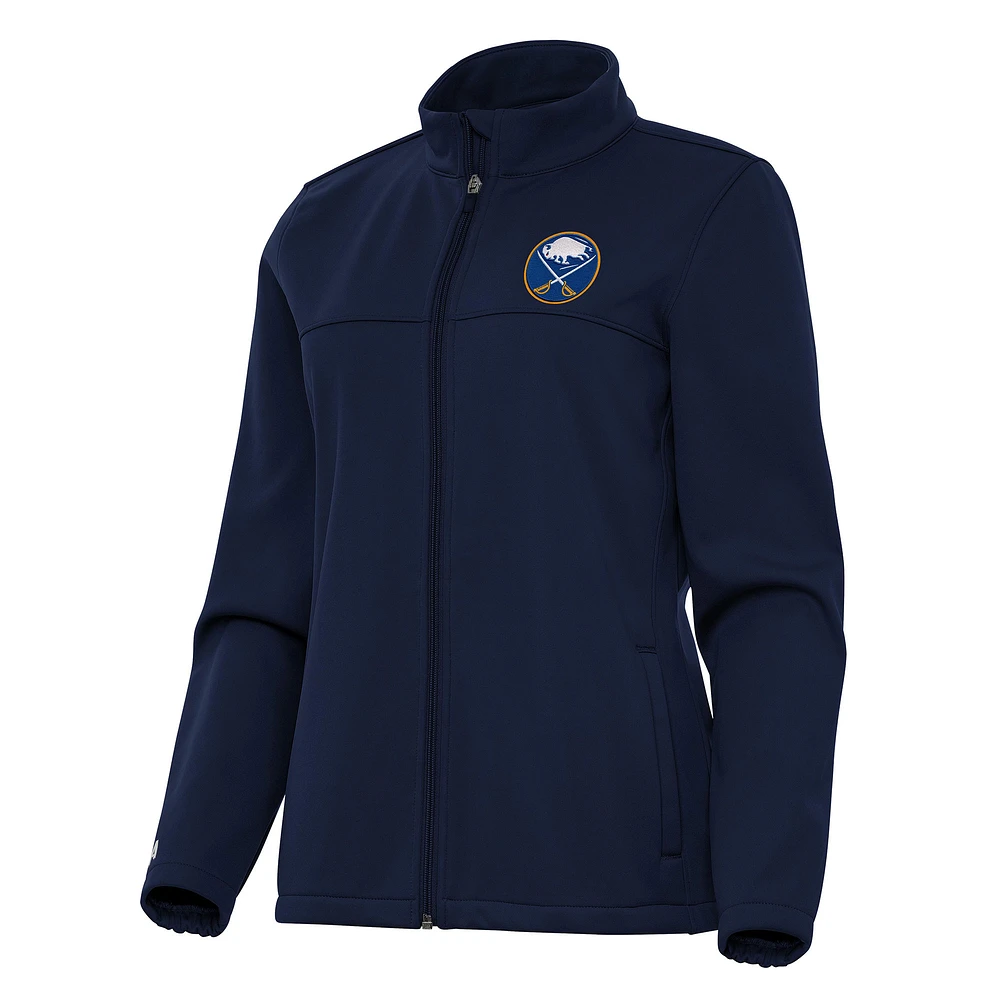 Women's Antigua Navy Buffalo Sabres Links 2 Full-Zip Golf Jacket