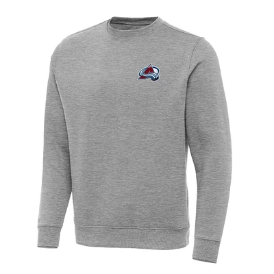 Men's Antigua Heather Gray Colorado Avalanche Big & Tall Victory Pullover Sweatshirt