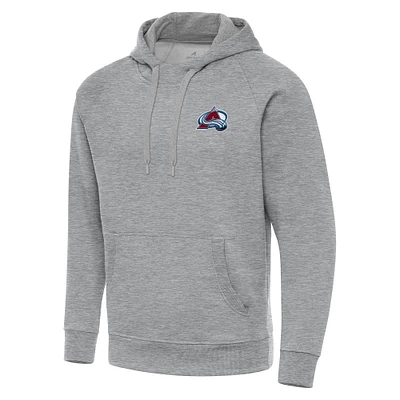 Men's Antigua Heather Gray Colorado Avalanche Big & Tall Victory Pullover Hoodie