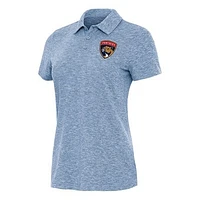 Women's Antigua Heather Blue Florida Panthers Matter Polo