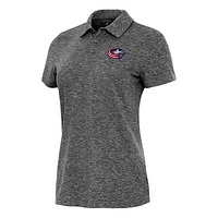 Women's Antigua Heather Columbus Blue Jackets Matter Polo