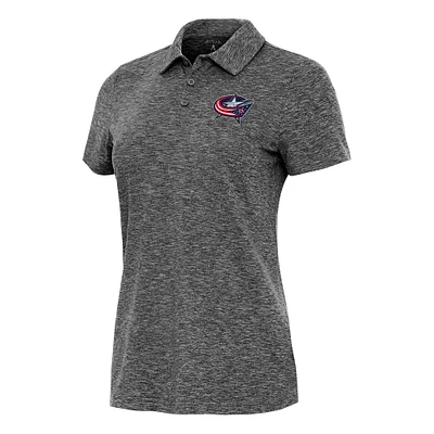 Women's Antigua Heather Columbus Blue Jackets Matter Polo