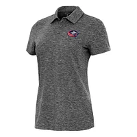Women's Antigua Heather Columbus Blue Jackets Matter Polo