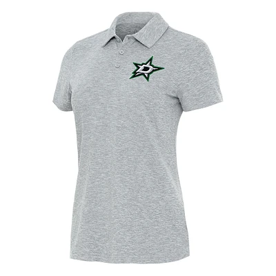Women's Antigua Heather Gray Dallas Stars Matter Polo