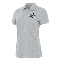 Women's Antigua Heather Gray Dallas Stars Matter Polo