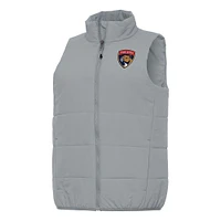 Women's Antigua Gray Florida Panthers Experience Full-Zip Vest
