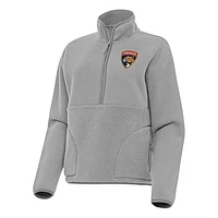 Women's Antigua Florida Panthers Figure Half-Zip Pullover Sweatshirt