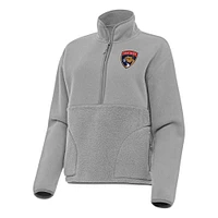 Women's Antigua Florida Panthers Figure Half-Zip Pullover Sweatshirt