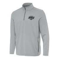 Men's Antigua  Gray Los Angeles Kings Perilous Quarter-Zip Sweatshirt