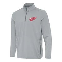 Men's Antigua Red Detroit Wings Perilous Quarter-Zip Sweatshirt