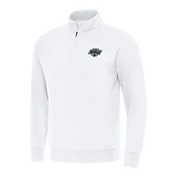 Men's Antigua  White Los Angeles Kings Victory Quarter-Zip Mock Sweatshirt