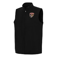Men's Antigua Black Florida Panthers Regard Full-Zip Vest