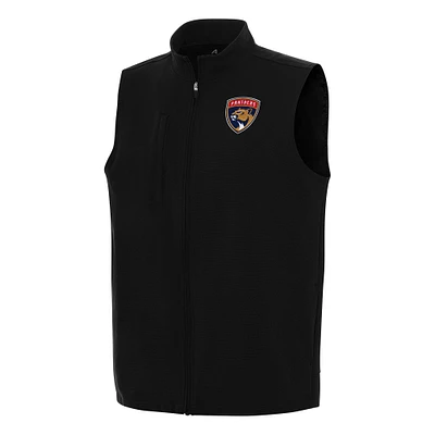 Men's Antigua Black Florida Panthers Regard Full-Zip Vest