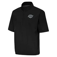 Men's Antigua  Black Los Angeles Kings Brisk Quarter-Zip Windbreaker