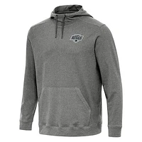 Men's Antigua Heather Black Los Angeles Kings Cloud Pullover Hoodie