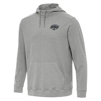 Men's Antigua Heather Gray Los Angeles Kings Cloud Pullover Hoodie