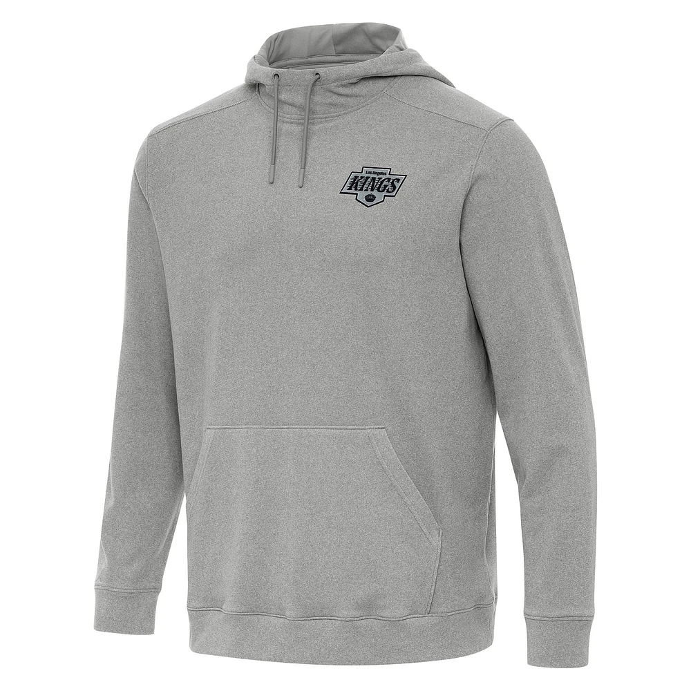 Men's Antigua Heather Gray Los Angeles Kings Cloud Pullover Hoodie