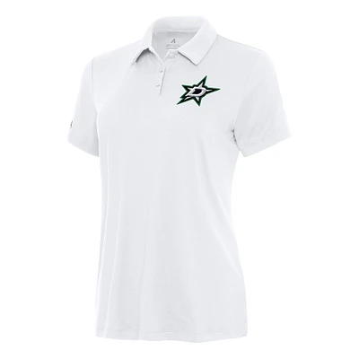 Women's Antigua White Dallas Stars Reprocess Polo