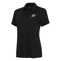 Women's Antigua Black Dallas Stars Reprocess Polo