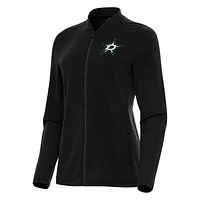 Women's Antigua Black Dallas Stars Continual Full-Zip Jacket