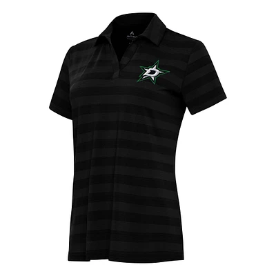 Women's Antigua Black Dallas Stars Tunnel Polo