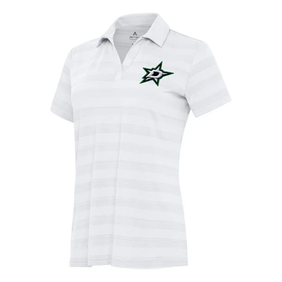 Women's Antigua White Dallas Stars Tunnel Polo