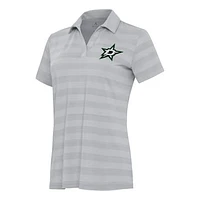 Women's Antigua Gray Dallas Stars Tunnel Polo