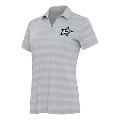 Women's Antigua Gray Dallas Stars Tunnel Polo