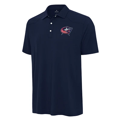 Men's Antigua  Navy Columbus Blue Jackets Western Polo