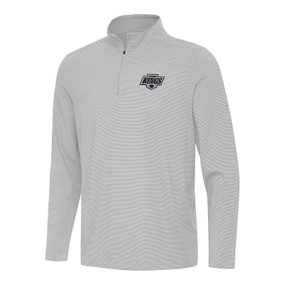 Men's Antigua  Gray Los Angeles Kings Twine Quarter-Zip Top