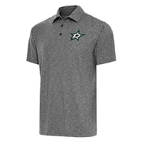 Men's Antigua  Heather Black Dallas Stars Big & Tall Par 3 Polo