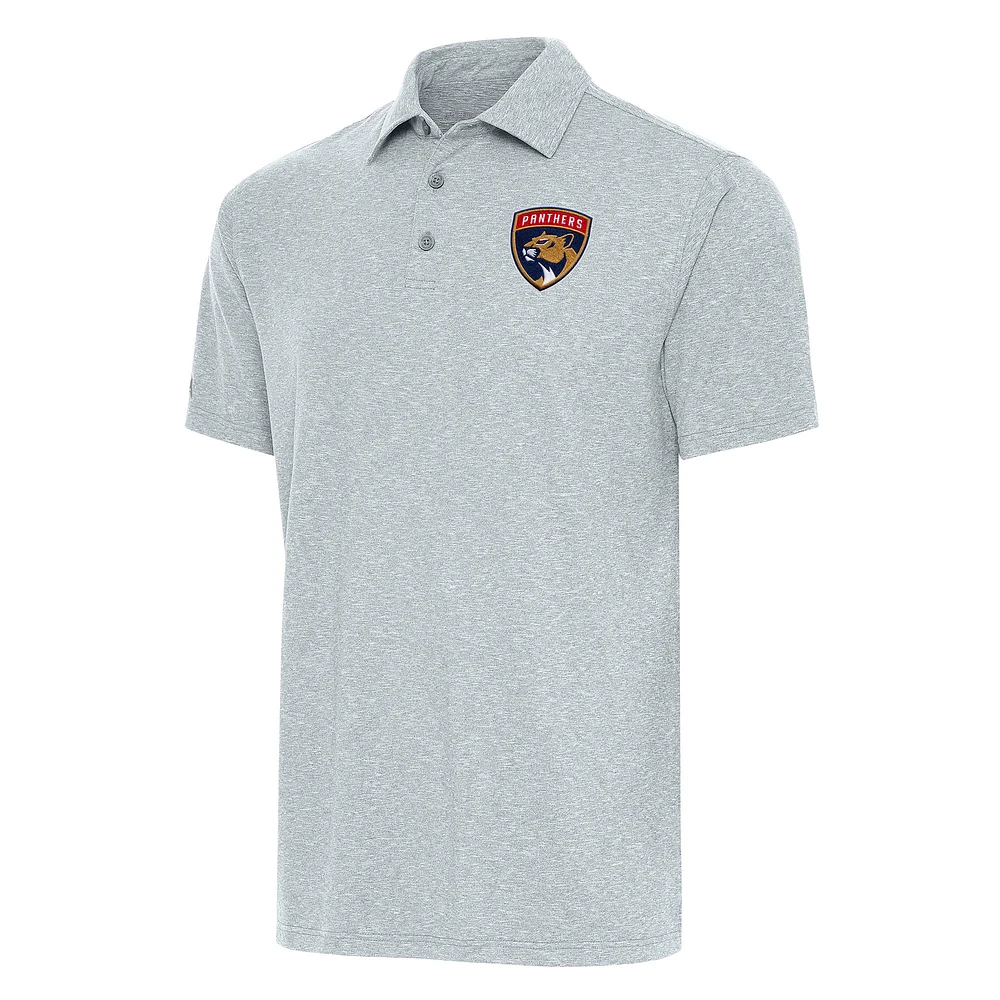 Men's Antigua Heather Florida Panthers Big & Tall Par 3 Polo