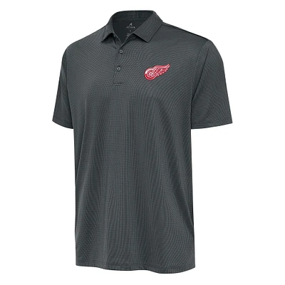 Men's Antigua  Pewter Detroit Red Wings Big & Tall Ellipse Polo