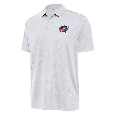 Men's Antigua  White Columbus Blue Jackets Big & Tall Ellipse Polo