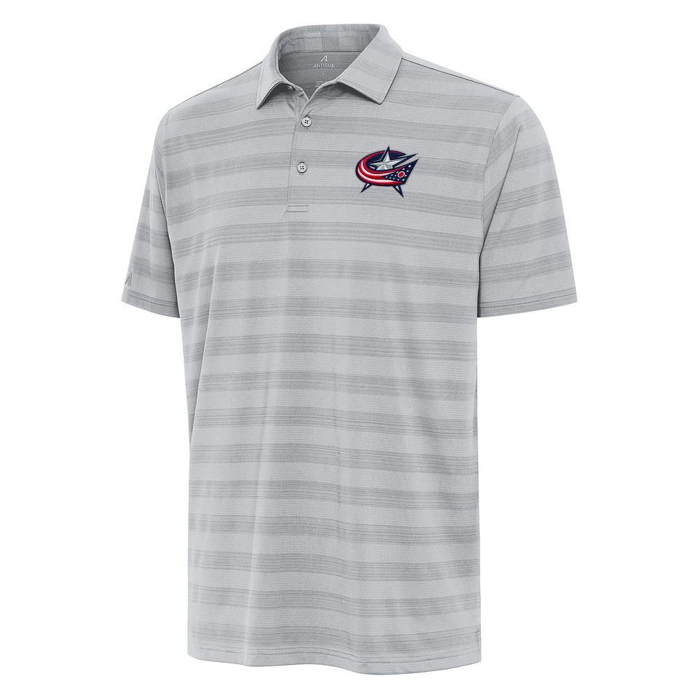 Men's Antigua Gray Columbus Blue Jackets Big & Tall Tunnel Polo