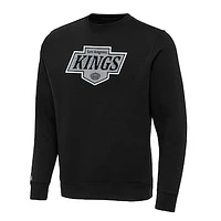 Men's Antigua Black Los Angeles Kings Big & Tall Victory Crewneck Pullover Sweatshirt