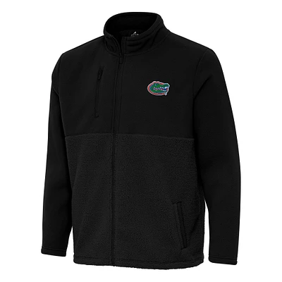 Men's Antigua Black Florida Gators Daily Fused Full-Zip Jacket