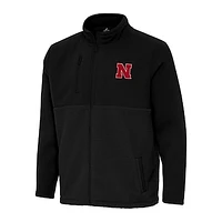 Men's Antigua Black Nebraska Huskers Daily Fused Full-Zip Jacket