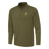 Men's Antigua Olive Oregon Ducks Reprocess Quarter-Zip Top