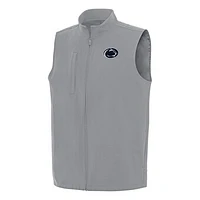 Men's Antigua Gray Penn State Nittany Lions Regard Full-Zip Vest