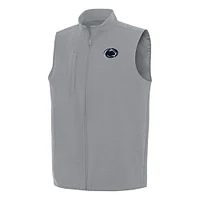 Men's Antigua Gray Penn State Nittany Lions Regard Full-Zip Vest