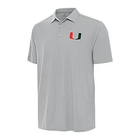 Men's Antigua Gray Miami Hurricanes Era Polo