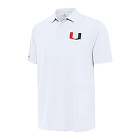 Men's Antigua White Miami Hurricanes Era Polo