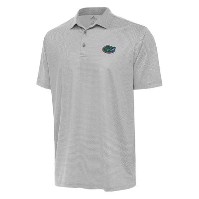 Men's Antigua Gray/White Florida Gators Rings Polo